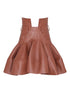 Zimmermann Leather Mini Skirt in Leather Brown