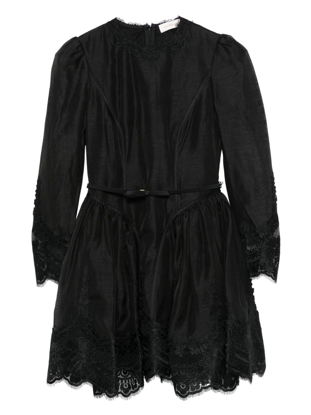 Zimmermann Long Black Linen-Silk Dress Black