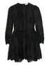 Zimmermann Long Black Linen-Silk Dress Black