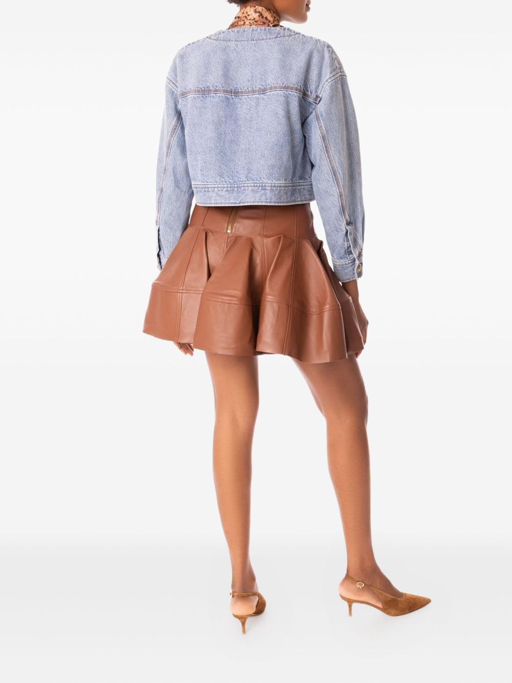 Zimmermann Cropped Denim Jacket in Clear Blue