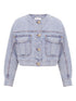 Zimmermann Cropped Denim Jacket in Clear Blue