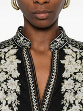 Alice + Olivia Floral-Print Tiered Maxi Dress Black