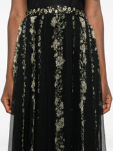 Alice + Olivia Floral-Print Pleated Midi Skirt Black