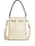 Valentino Garavani Leather Shoulder Bag with Gold-Tone Hardware White