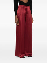 Alice + Olivia Straight-Leg Wool-Blend Trousers Bordeaux Bordeaux