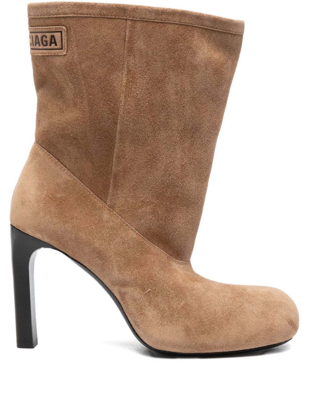 Balenciaga Fargo Suede Knee-High Boots Camel