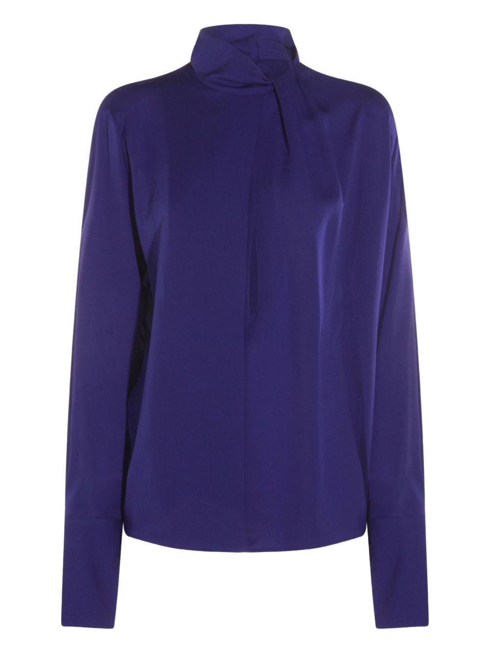Tom Ford Silk and Nylon Blue Blouse Blue