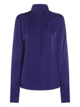 Tom Ford Silk and Nylon Blue Blouse Blue
