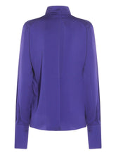 Tom Ford Silk and Nylon Blue Blouse Blue