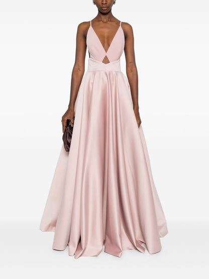 Solace London Avallon Powder Pink Cut-Out Maxi Dress Powder