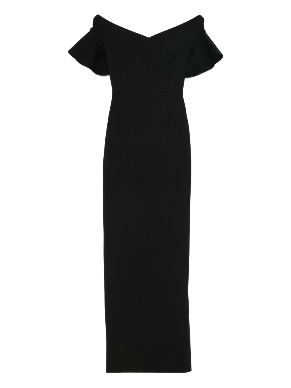 Solace London Cielo Off-Shoulder Maxi Dress Black