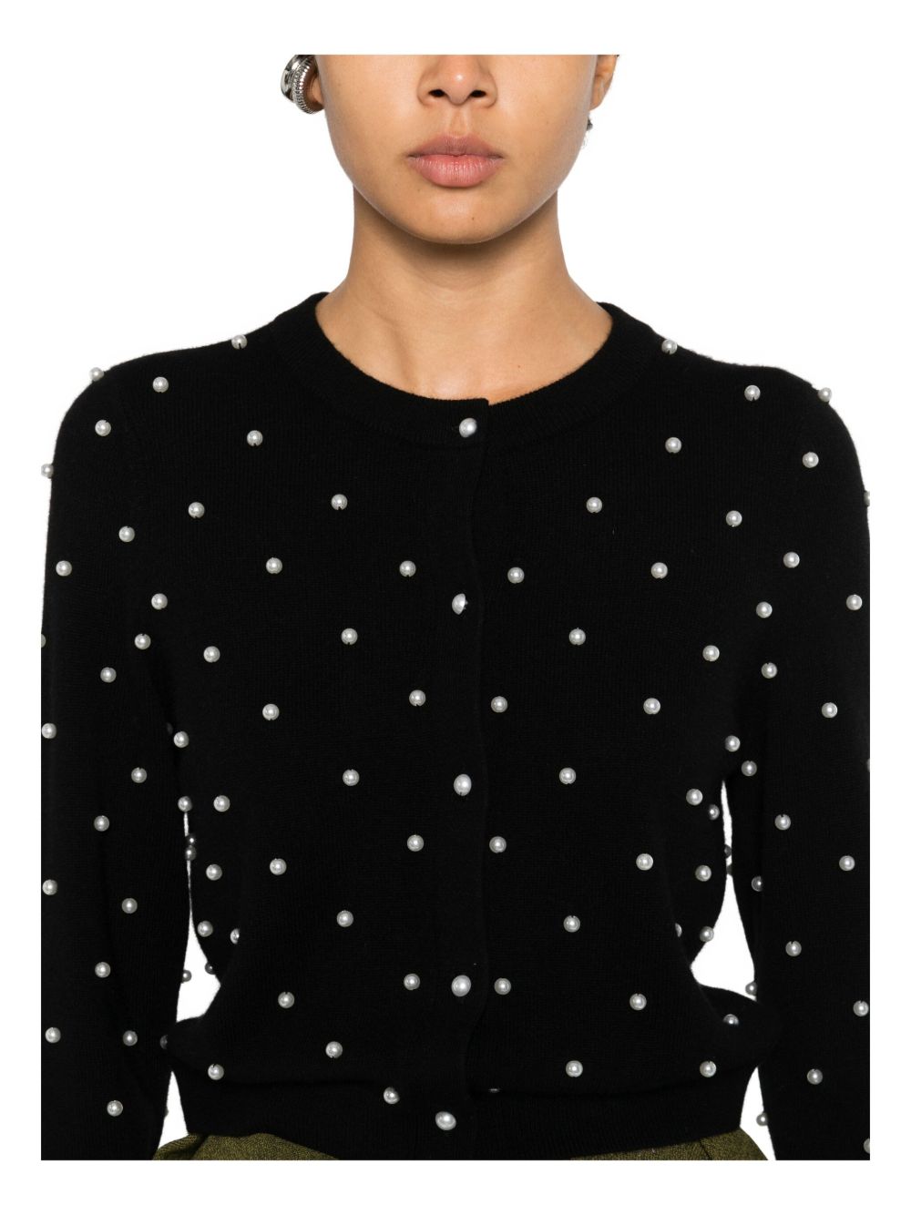 Alice + Olivia Wool Blend Black Sweater Black
