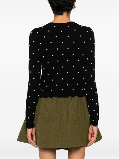 Alice + Olivia Wool Blend Black Sweater Black