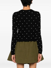 Alice + Olivia Pearl Embellished Cashmere Cardigan Black