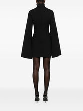 Solace London Laurel Funnel Neck Thigh-Length Mini Dress Black