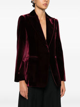 Emporio Armani Single-Breasted Tailored Jacket Bordeaux