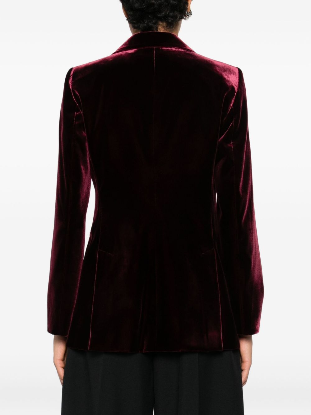 Emporio Armani Single-Breasted Tailored Jacket Bordeaux