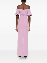 Solace London Cielo Off-Shoulder Ruffled Maxi Dress Pink
