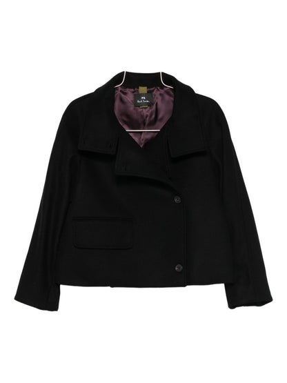 Paul Smith Single-Breasted Wool-Blend Jacket Black Black