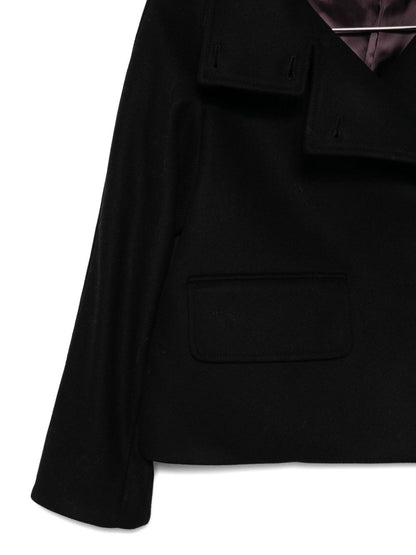Paul Smith Single-Breasted Wool-Blend Jacket Black Black