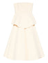 Solace London Ada Strapless Peplum Maxi Dress White
