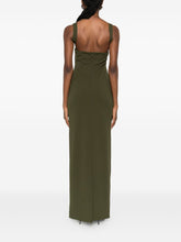 Solace London Joni Square-Neck Sleeveless Midi Dress Green