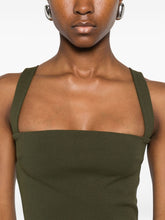 Solace London Joni Square-Neck Sleeveless Midi Dress Green