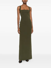 Solace London Joni Square-Neck Sleeveless Midi Dress Green