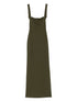 Solace London Joni Square-Neck Sleeveless Midi Dress Green