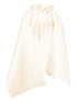 Solace London Renee Strapless Pearl Maxi Dress With Flared Sleeves White