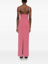 Solace London Joni Dark Pink Square Neck Sleeveless Maxi Dress Pink
