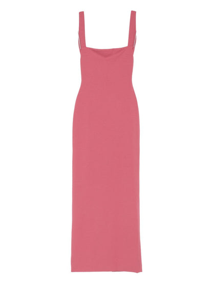Solace London Joni Dark Pink Square Neck Sleeveless Maxi Dress Pink