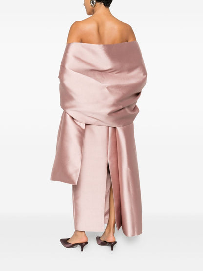 Solace London Renee Strapless Maxi Dress Powder