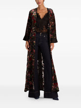 Alice + Olivia Floral Print Belted Long Sleeve Dress Black