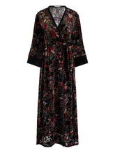 Alice + Olivia Floral Print Belted Long Sleeve Dress Black