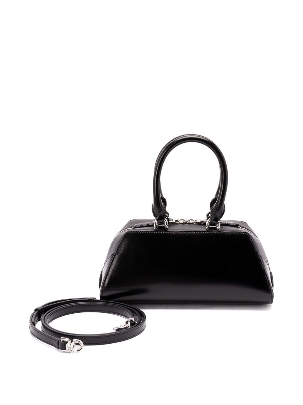 Givenchy Antigona EW Mini Trapezoidal Calf Leather Handbag Black