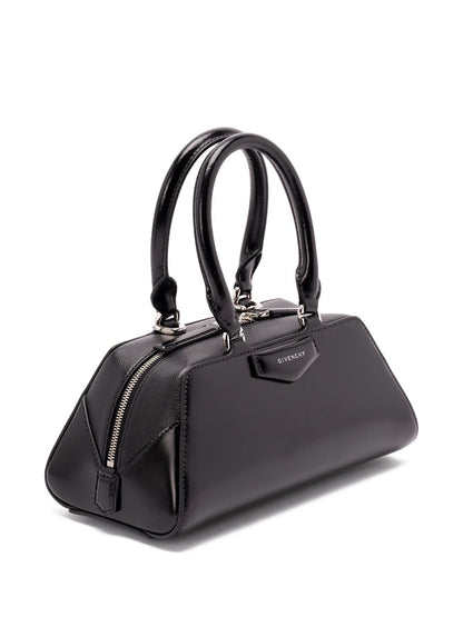 Givenchy Antigona EW Mini Trapezoidal Calf Leather Handbag Black