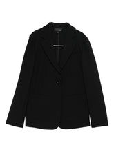 Emporio Armani Single-Breasted Jersey Blazer Black