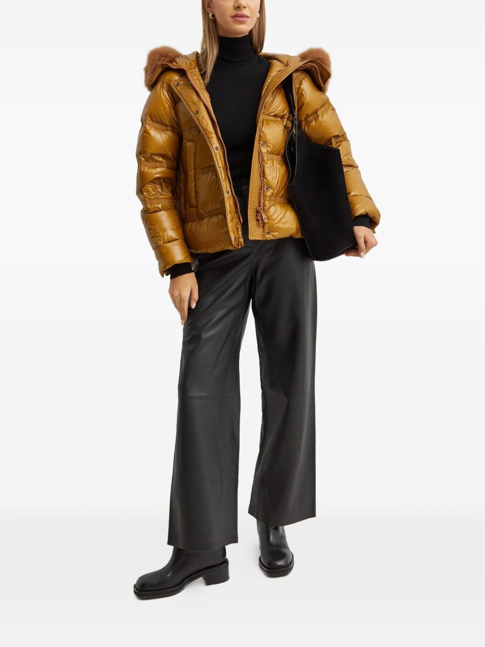 Peuterey Short Down Jacket in Ochre Ochre