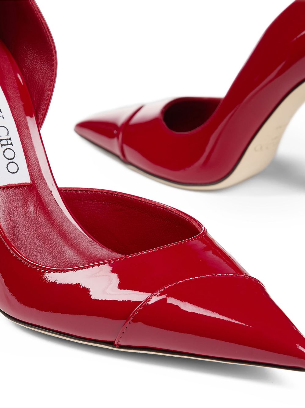 Jimmy Choo Brigitte 100 Patent Leather Pumps Red Red