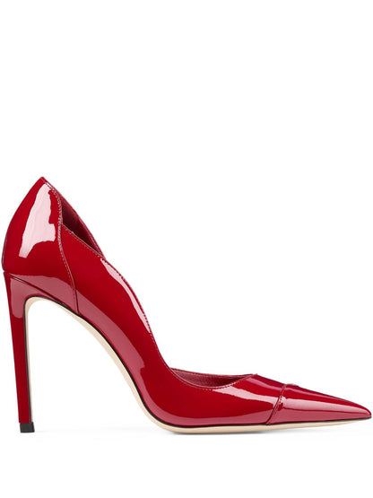 Jimmy Choo Brigitte 100 Patent Leather Pumps Red Red