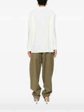 Norma Kamali Buttoned Jersey Long Sleeve Shirt White