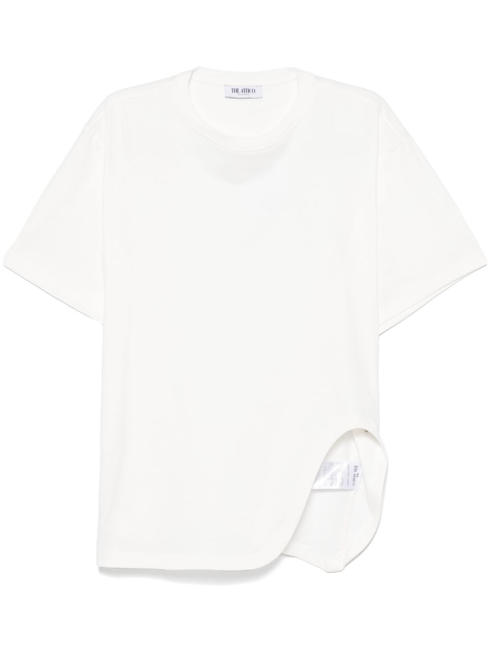 The Attico Embroidered Cotton Crewneck T-Shirt White White