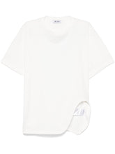 The Attico Embroidered Cotton Crewneck T-Shirt White White