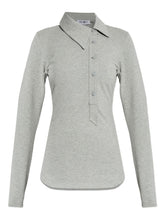 The Attico Short-Sleeve Cotton T-Shirt Grey