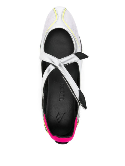 The Attico Flat Cut-Out Strap Ballet Flats Multicolour