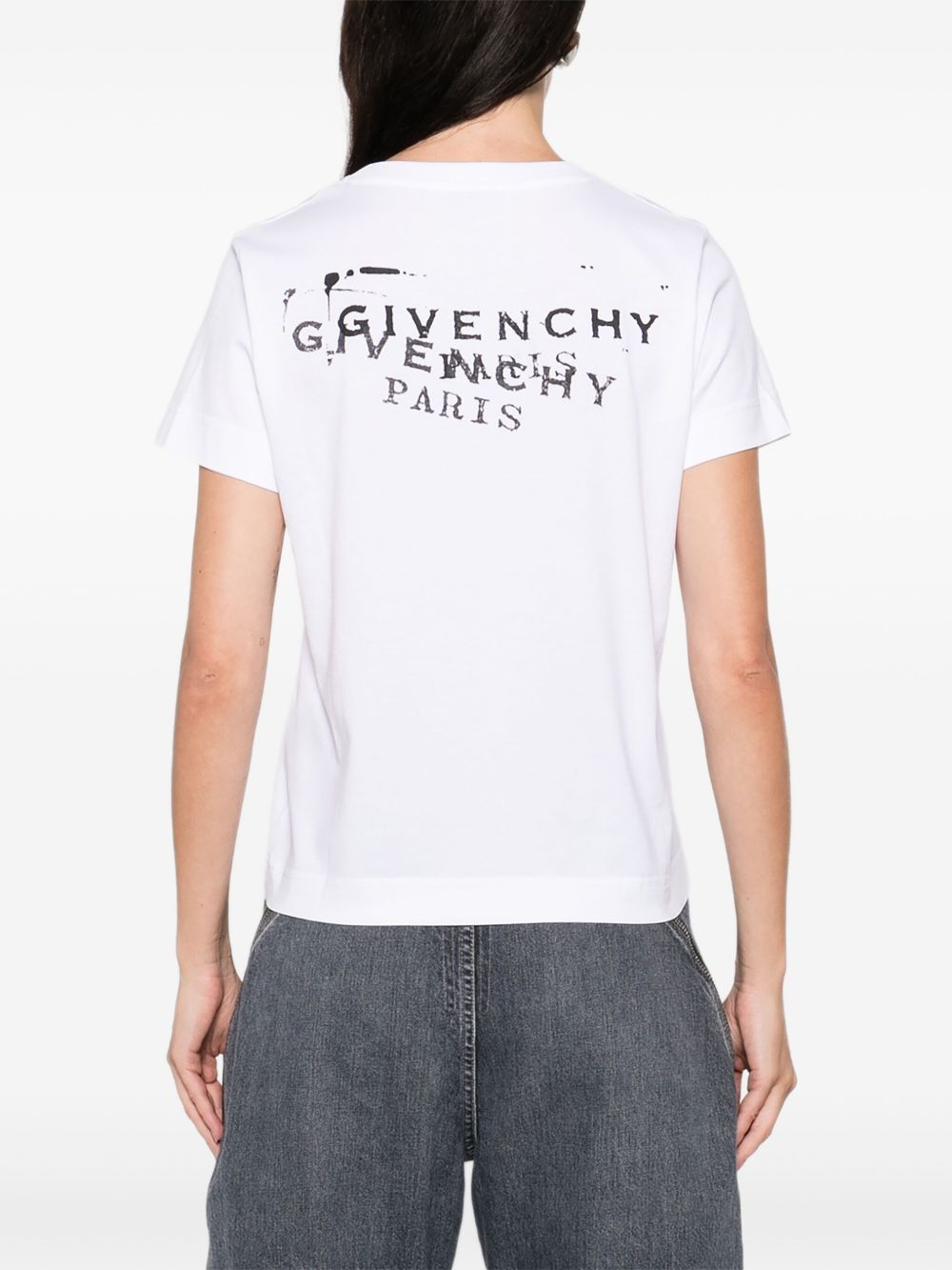 Givenchy Logo-Print Cotton T-Shirt White white