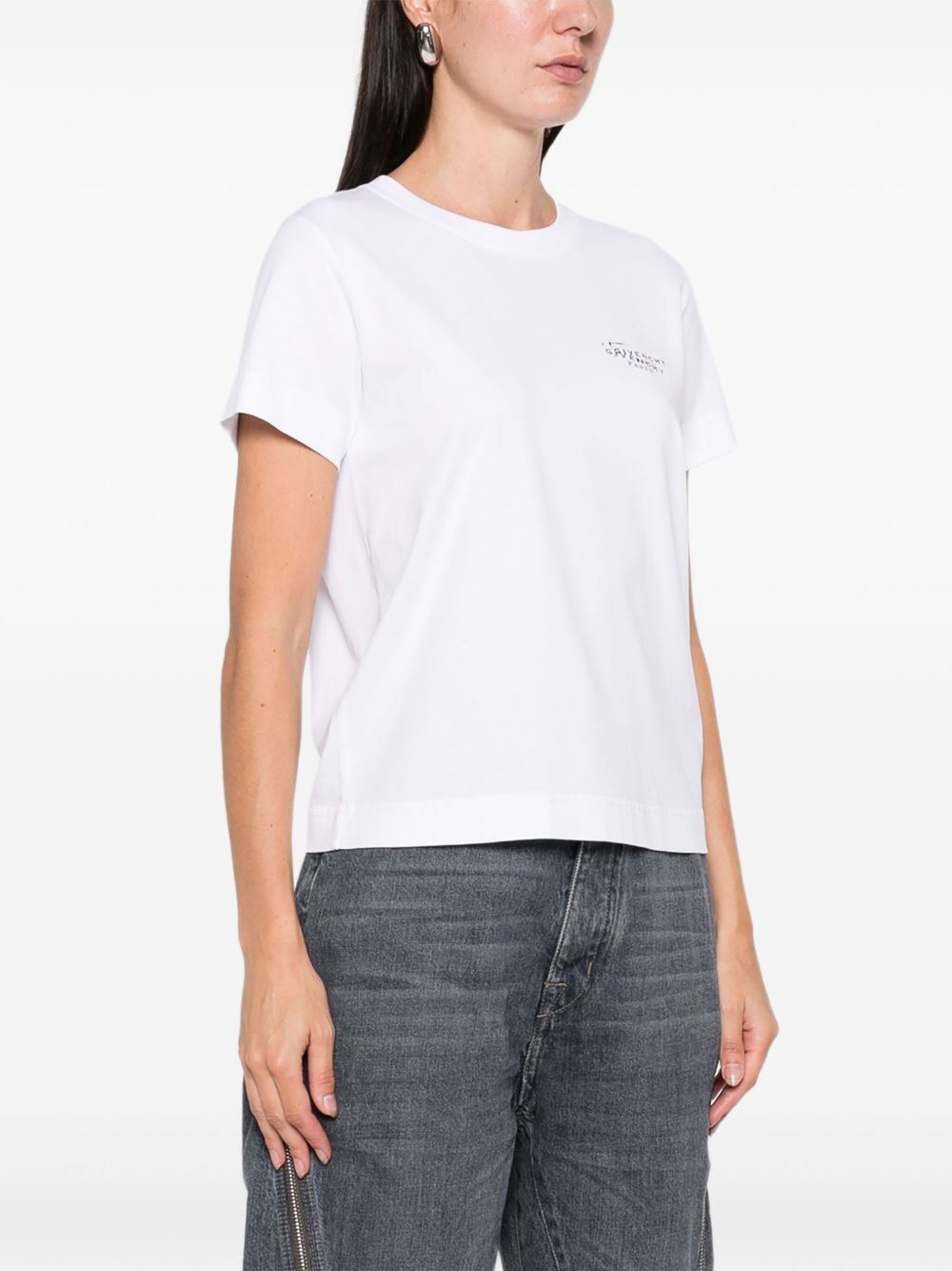 Givenchy Logo-Print Cotton T-Shirt White white