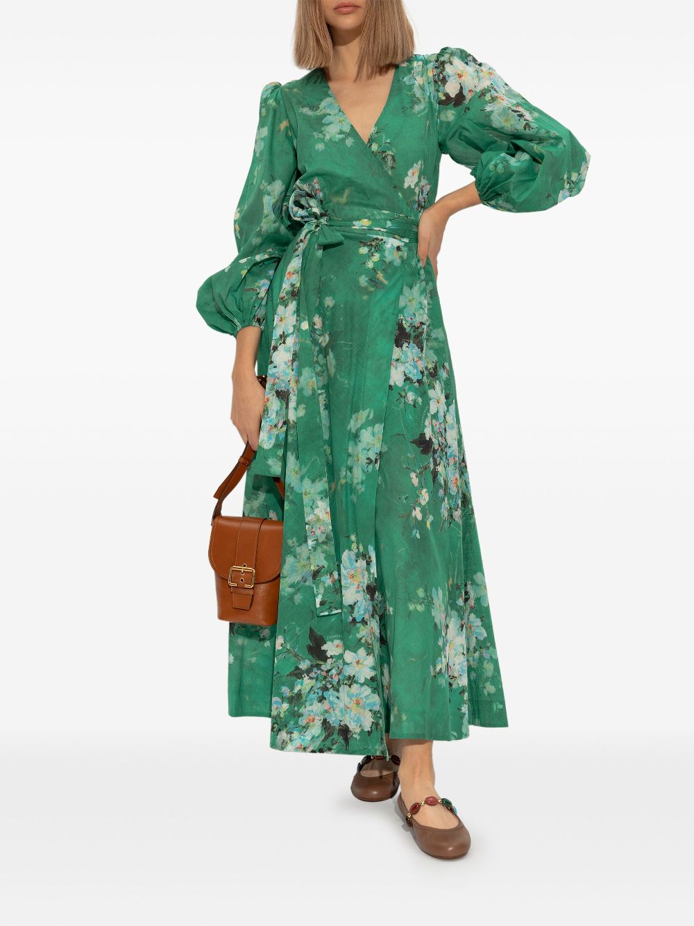 Gianvito Rossi Flat Leather Ballet Shoes With Buckle in Brown Leather Brown