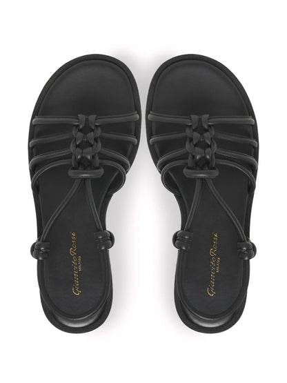 Gianvito Rossi Hebe Nappa Leather Platform Sandals Black
